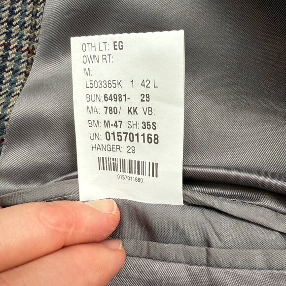 Chaps Ralph Lauren Vintage Houndstooth Wool Blazer Sport Jacket 42 Long Canada - Picture 6 of 16